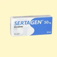 Opakowanie leku Sertagen 50 mg, zawierające 30 tabletek.